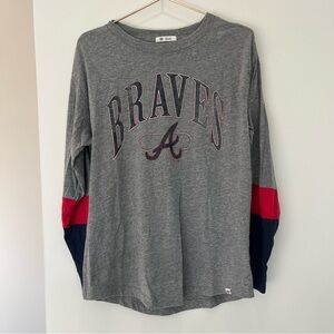 Gray Braves Vintage Wash Long Sleeve Shirt